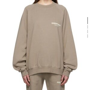 Fear of God Essentials Taupe Cotton Sweatshirt